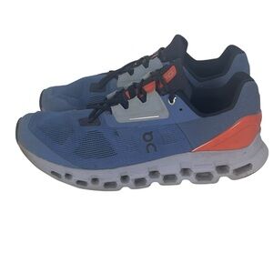 ON Cloudstratus Running Shoes Mens 11.5 Lake Blue Flare Orange Athletic